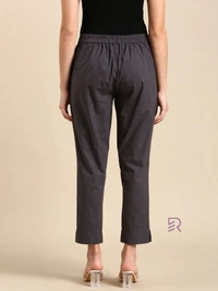 Ruthvi Ethnics Linen Cotton Kurti Pants KP23225315 - 2XL, Light Grey