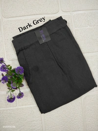 Ruthvi Ethnics Linen Cotton Kurti Pants KP23225316 - 5XL, Dark Grey