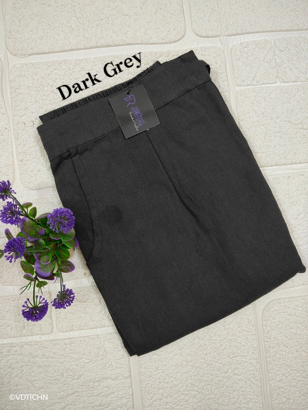 Ruthvi Ethnics Linen Cotton Kurti Pants KP23225316 - 5XL, Dark Grey