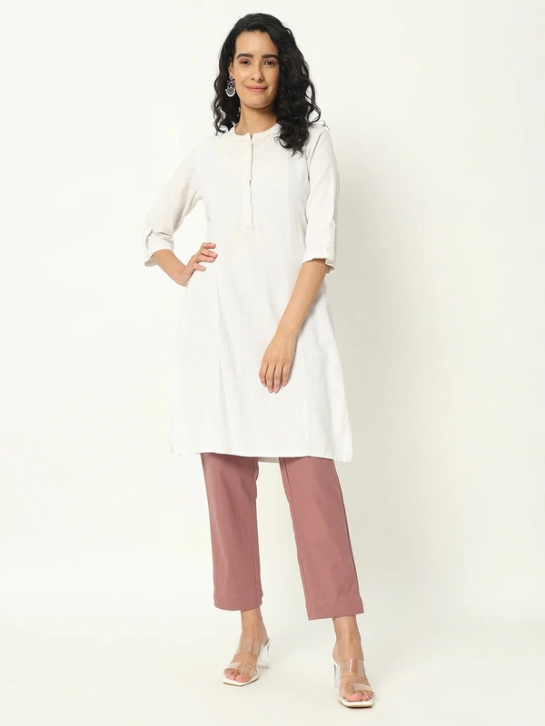Ruthvi Ethnics Linen Cotton Kurti Pants KP23225318 - 4XL, Peach Pink