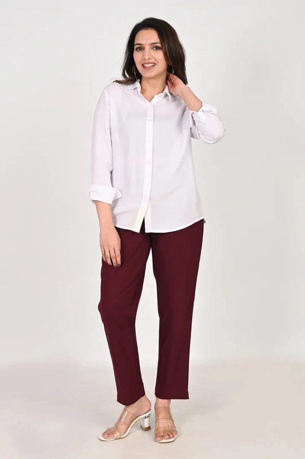 Ruthvi Ethnics Linen Cotton Kurti Pants KP23225319 - 3XL, Wine