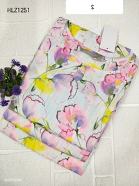 Hanshita Linen Zari Kurti HLZ1251 - Light Pink, S