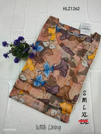 Hanshita Linen Zari Kurti HLZ1262 - Brown, XL