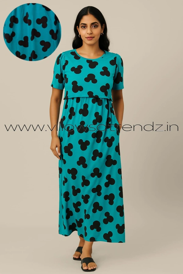 Smurf Finds Maternity Feeding Lounge Wear MFG31004 - Sky Blue, XL