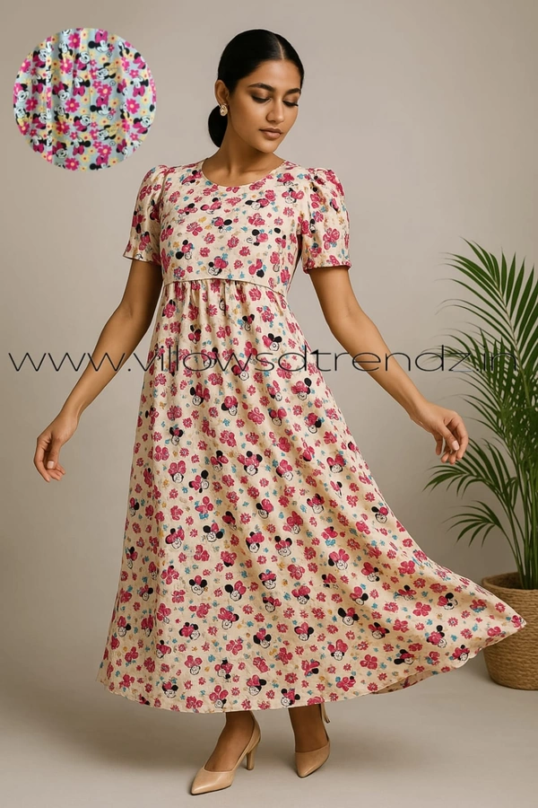 Smurf Finds Maternity Feeding Lounge Wear MFG31006 - Grey, XL