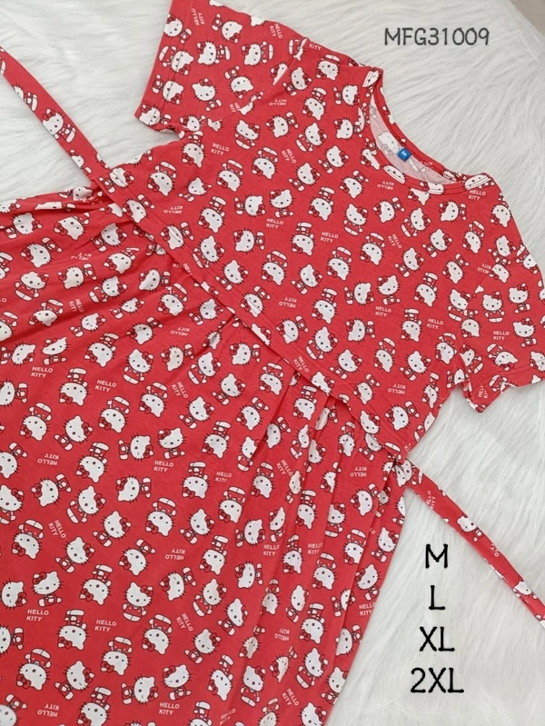 Smurf Finds Maternity Feeding Lounge Wear MFG31009 - Red, L