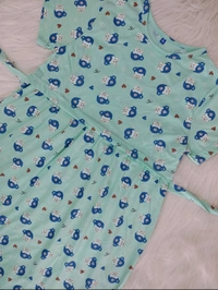 Smurf Finds Maternity Feeding Lounge Wear | Pullup Gown| Zipless| Full Length| 52 inches height|Peach Green | MGF310056 - Peach Green, 2XL