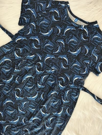 Smurf Finds Maternity Feeding Lounge Wear | Pullup Gown| Zipless| Full Length| 52 inches height| Blue | MGF310059 - Blue, XL