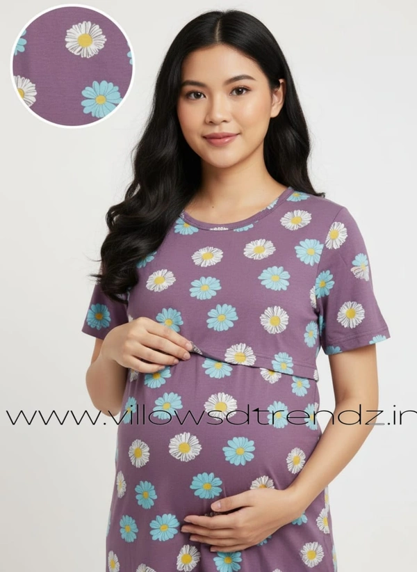 Smurf Finds Maternity Feeding T-Shirt | Pullup T-Shirt| Zipless| Onion skin pink | FT180015 - M, Onion skin pink, 1