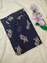 Ruthvi Ethnics Maternity Maxi|Feeding Maxi| Frock Nighty| Night Gown| Nighty| Invisible Zip on Both Sides| Back side adjustable Knot| Puff Sleeve| Navy Blue | FG400028 - Navy Blue, Bust: 46|Ht: 46 {3XL)