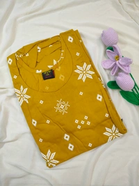 Ruthvi Ethnics Maternity Maxi|Feeding Maxi| Frock Nighty| Night Gown| Nighty| Invisible Zip on Both Sides| Back side adjustable Knot| Puff Sleeve| Fenugreek | FG400024 - Fenugreek, Bust: 46|Ht: 47 (3XL)