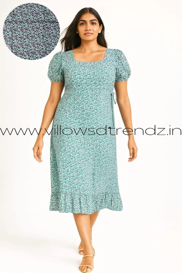 Ruthvi Ethnics Maxi| Frock Nighty| Night Gown| Nighty| Designer Neck Pattern| Back side adjustable Knot| Sky bLue | FN240101 - Sky blue, Bust: 50|Ht: 48 (5XL)