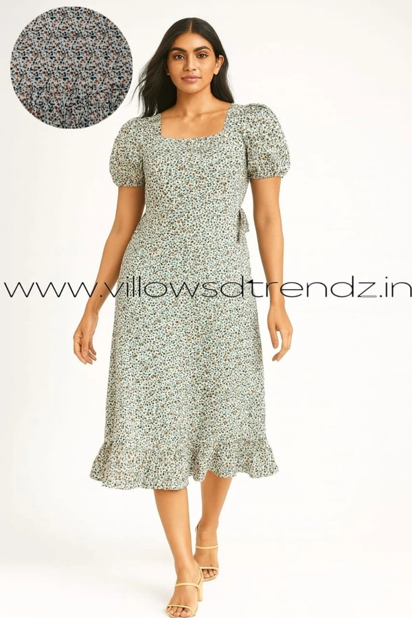 Ruthvi Ethnics Maxi| Frock Nighty| Night Gown| Nighty| Designer Neck Pattern| Back side adjustable Knot| Lt Green  | FN240100 - Lt green, Bust: 50|Ht: 48 (5XL)