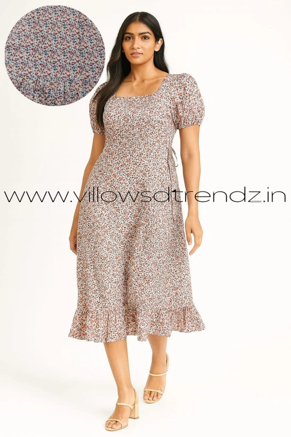 Ruthvi Ethnics Maxi| Frock Nighty| Night Gown| Nighty| Designer Neck Pattern| Back side adjustable Knot| Lt orange | FN240099 - Lt orange, Bust: 50|Ht: 48 (5XL)