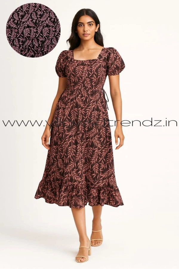 Ruthvi Ethnics Maxi| Frock Nighty| Night Gown| Nighty| Designer Neck Pattern| Back side adjustable Knot| Rani Pink| FN240119 - Rani Pink, Bust: 52|Ht: 47.5 (6XL)