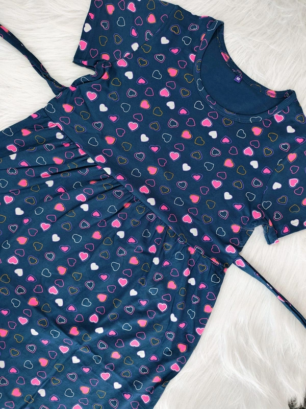 Smurf Finds Maxi Gowns| 52 inches height| with Pocket and Back adjustable knot| Peacock Blue | MG30058 - 2XL, Peacock Blue