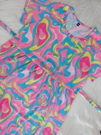 Smurf Finds Maxi Gowns| 52 inches height| with Pocket and Back adjustable knot| Multi Colour | MG30056 - 2XL, Multi Colour