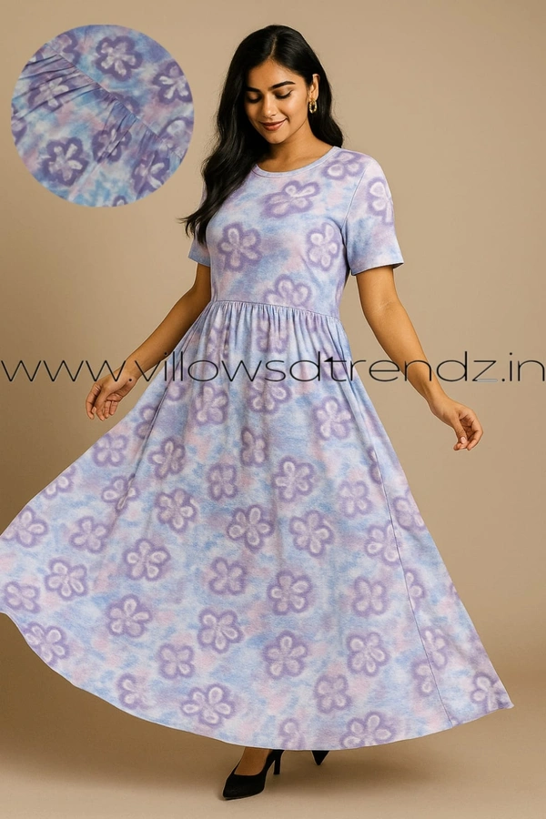 Smurf Finds Maxi Gowns| Multi Blue| MG30052 - XL, Multi Blue