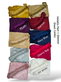 Ruthvi Ethnics Metallic Pant MP210016 - L, Off White