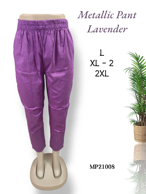 Ruthvi Ethnics Metallic Pant MP21008 - 2XL, Lavender