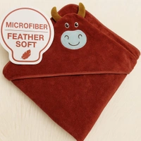 Villows Micro fiber cap towel| hoodie |Brethable |Pack Contains 1 Blanket| 100 x 100 cm| Brown | HT21501 - 100 x 100 cm, Brown