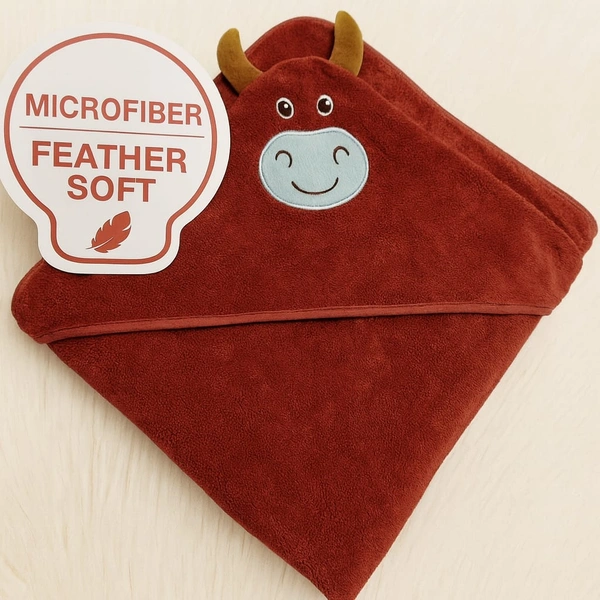 Villows Micro fiber cap towel| hoodie |Brethable |Pack Contains 1 Blanket| 100 x 100 cm| Brown | HT21501 - 100 x 100 cm, Brown