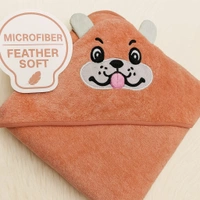 Villows Micro fiber cap towel| hoodie |Brethable |Pack Contains 1 Blanket| 100 x 100 cm| Peach | HT21502 - 100 x 100 cm, Peach