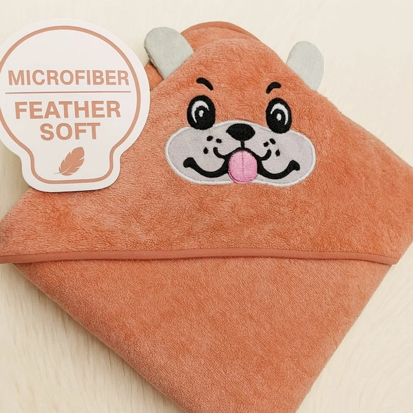 Villows Micro fiber cap towel| hoodie |Brethable |Pack Contains 1 Blanket| 100 x 100 cm| Peach | HT21502 - 100 x 100 cm, Peach