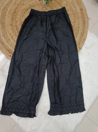 Villows Mid Rise Palazzo| Black | BPL140049| - M, Black