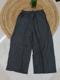 Villows Mid Rise Palazzo| Black | BPL140056| - M, Black