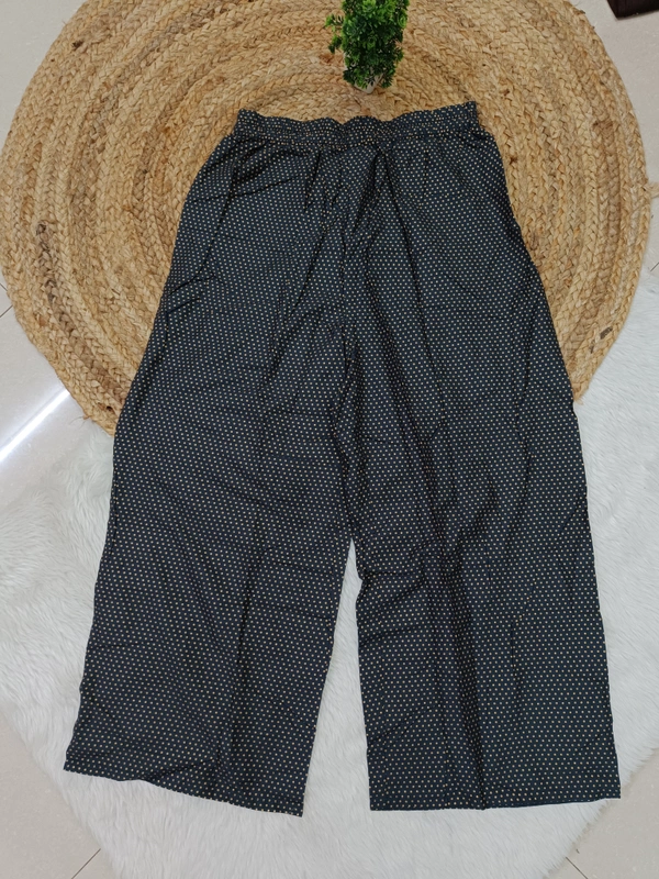 Villows Mid Rise Palazzo| Black | BPL140056| - M, Black