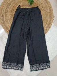 Villows Mid Rise Palazzo| Black| BPL140061| - XL, Black