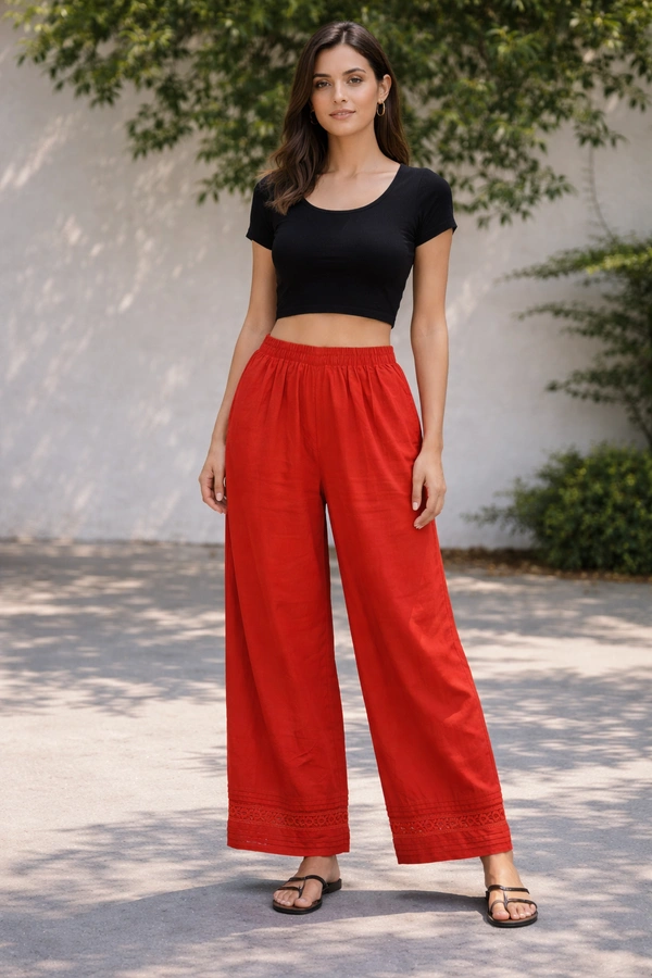 Villows Mid Rise Palazzo| Bronze Model |BPL140041| - S, Bronze Model