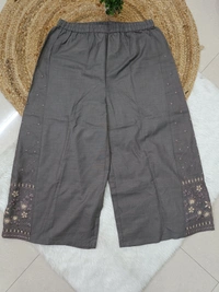 Villows Mid Rise Palazzo| Grey | BPL140052| - XXL, Grey