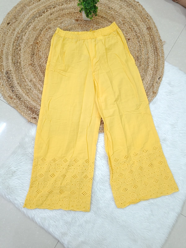 Villows Mid Rise Palazzo| Mango Yellow| BPL140073| - S, Mango Yellow