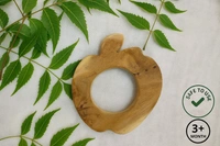 Villows Neem Teether Apple Shape|Pack of 1| 100% Neem Wood| Safe for Babies | NT6802 - 3+ mon, Assorted