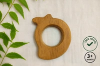 Villows Neem Teether Mango Shape|Pack of 1| 100% Neem Wood| Safe for Babies | NT6806 - 3+ mon, Assorted