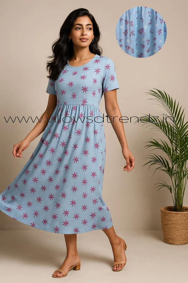 Smurf Finds Non Feeding Maxi Gowns MG1560 - Sky Blue, M
