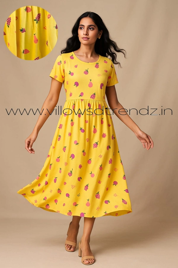 Smurf Finds Non Feeding Maxi Gowns MG1561 - Yellow, 2XL