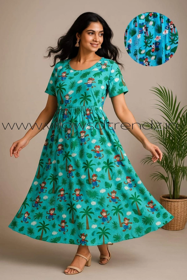 Smurf Finds Non Feeding Maxi Gowns MG1564 - Sky Blue, L