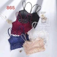 Villows Non Wired Removable Pad Lace Bra - White, Free