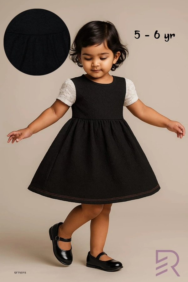 Disney Organic Cotton Crush Frock for Girls KF75015 - Black, 5 - 6 yr