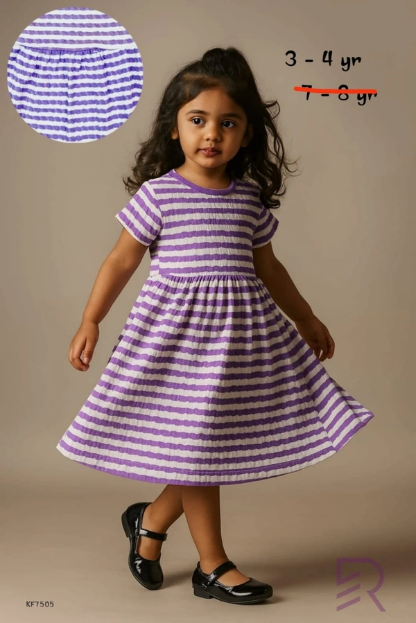 Disney Organic Cotton Crush Frock for Girls KF7505 - Lavender, 7 - 8 yr