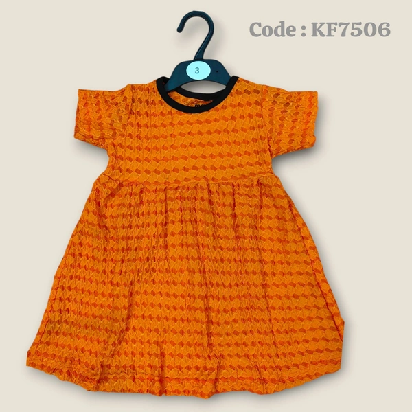 Disney Organic Cotton Crush Frock for Girls KF7506 - Orange, 5 - 6 yr