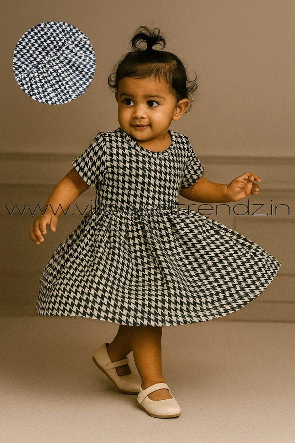 Disney Organic Cotton Frock for Baby| Black & White| KM85004 - Black & White, 6-9 Month