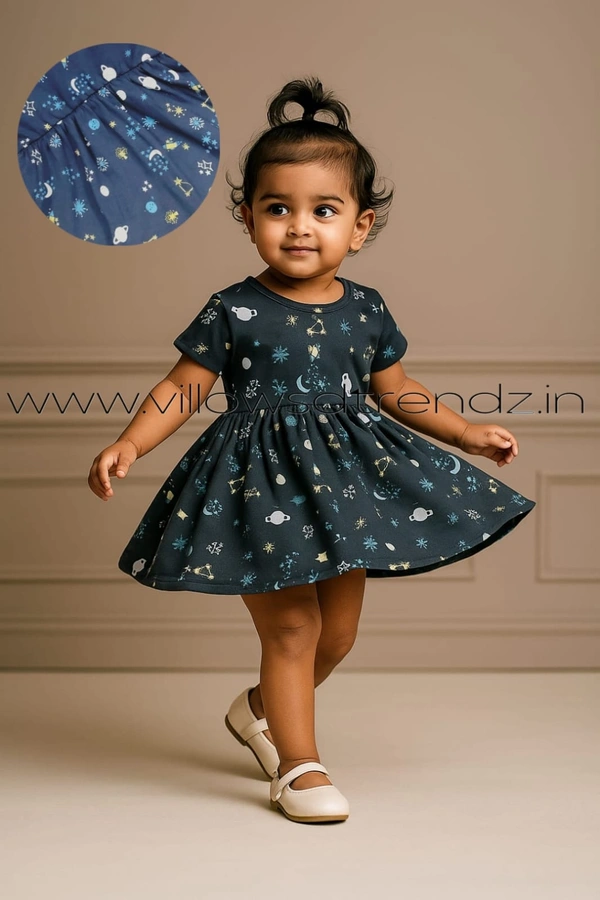 Disney Organic Cotton Frock for Baby| Dark Blue | KM850010 - Dark Blue, 3-6 Month