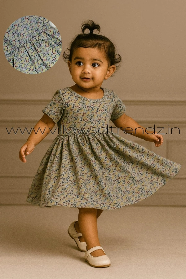 Disney Organic Cotton Frock for Baby| Grey | KM85005 - Grey, 3-6 Month