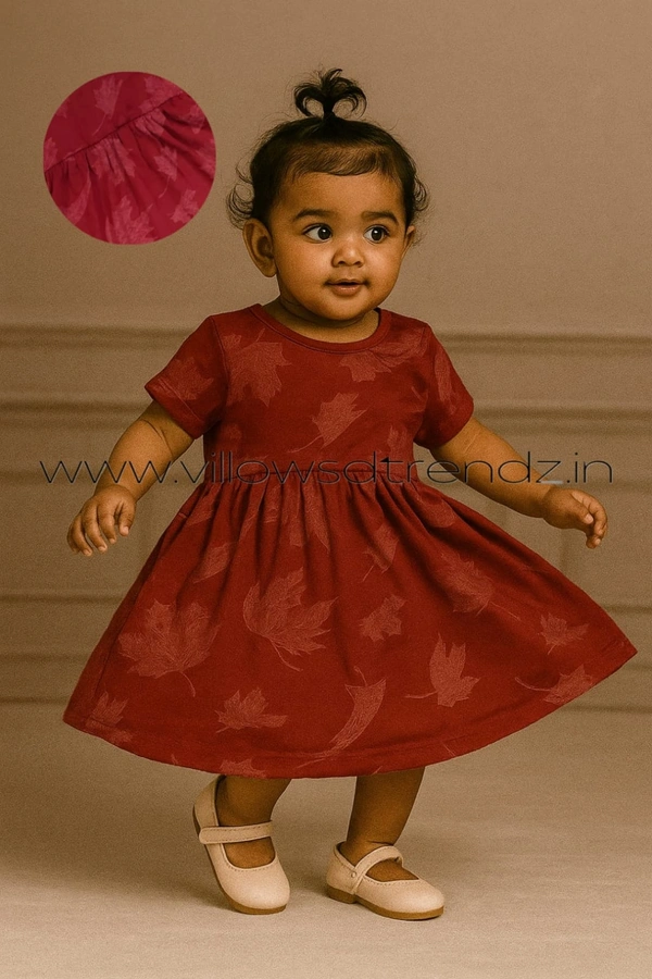 Disney Organic Cotton Frock for Baby| Red | KM85002 - Red, 9-12 Month