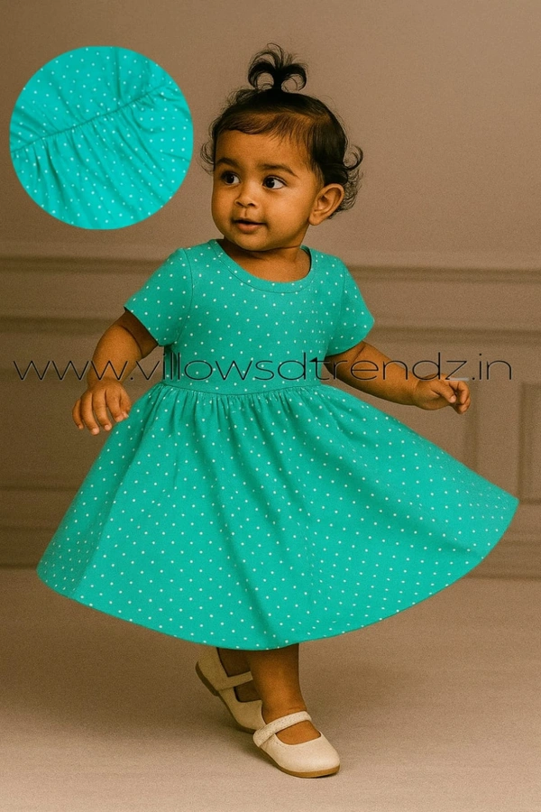 Disney Organic Cotton Frock for Baby| Sky Blue| KM85003 - Sky bLue, 9-12 Month