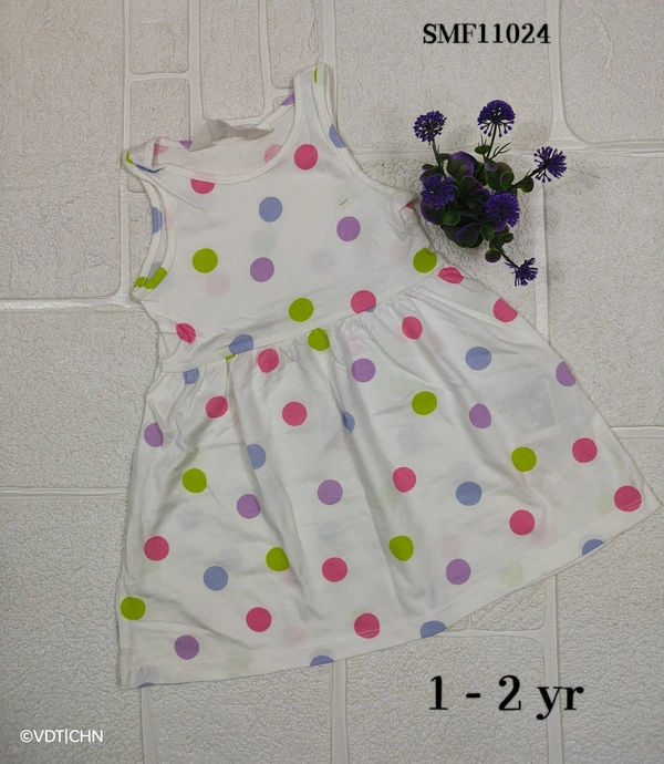 Disney Organic Cotton Frock for Girls SMF11024 - White, 1-2 Yr